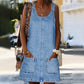 💙 50% RABATT! 👗 Damen lässiges Denim-Trägerkleid – Leichter Jeansstoff, verstellbare Träger & bequeme Passform – Perfekt für warme Tage & lässige Looks ☀️