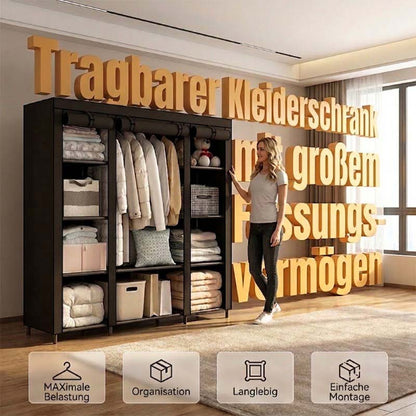 🏠 Kleiderschrank aus Vliesstoff – Einfache Montage, leicht & vielseitig – Perfekt für zusätzlichen Stauraum in jedem Raum ✨