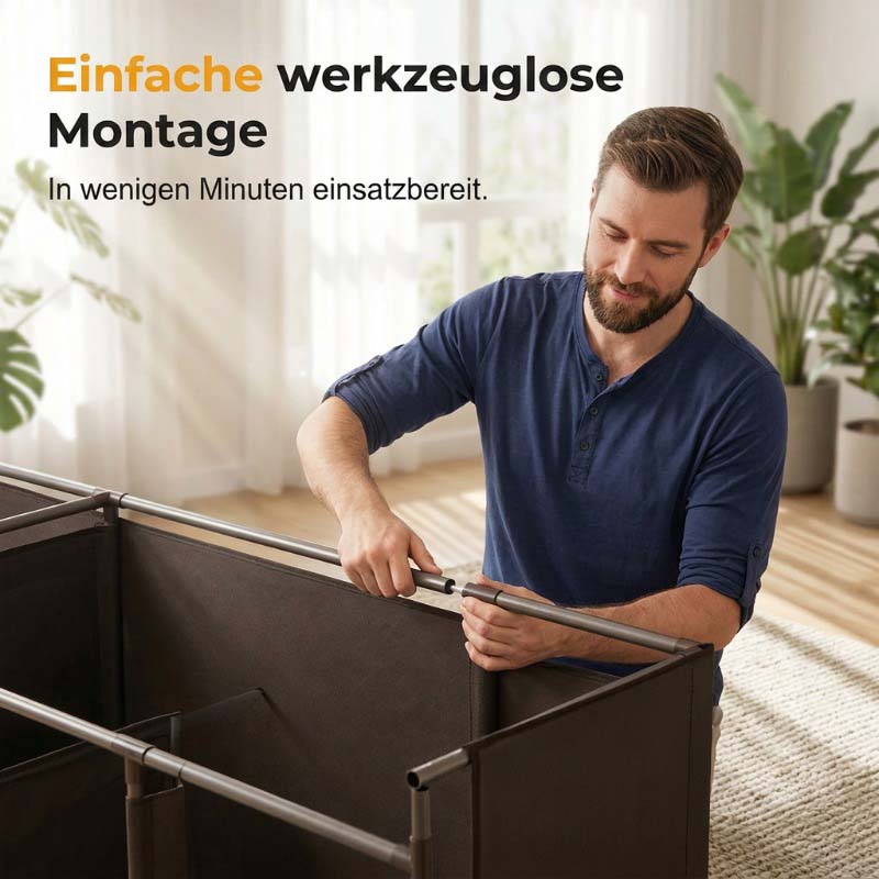 🏠 Kleiderschrank aus Vliesstoff – Einfache Montage, leicht & vielseitig – Perfekt für zusätzlichen Stauraum in jedem Raum ✨