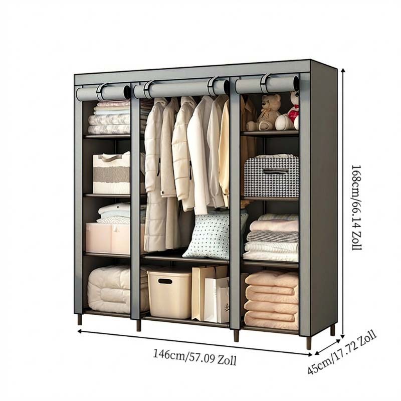 🏠 Kleiderschrank aus Vliesstoff – Einfache Montage, leicht & vielseitig – Perfekt für zusätzlichen Stauraum in jedem Raum ✨