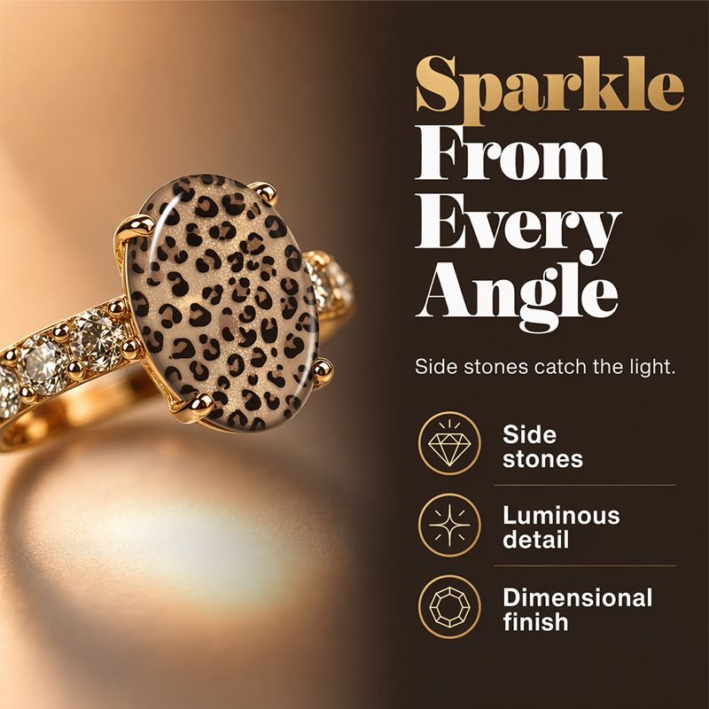 🐆 50% RABATT! 💍 Vintage Leopardenmuster Ovaler Ring – Einzigartiges Design, elegant & robust – Perfekt für jeden Tag & besondere Anlässe ✨