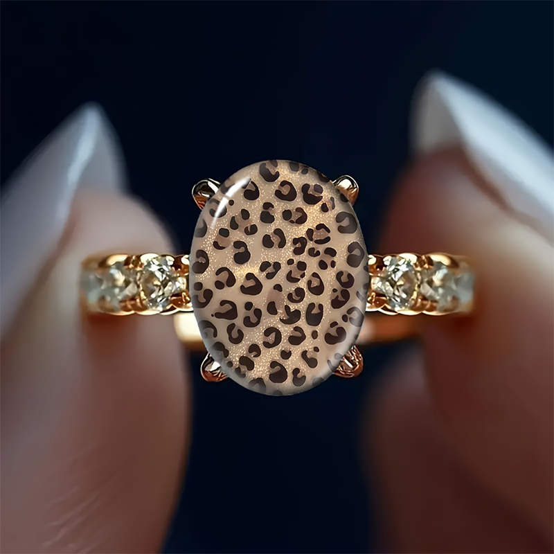 🐆 50% RABATT! 💍 Vintage Leopardenmuster Ovaler Ring – Einzigartiges Design, elegant & robust – Perfekt für jeden Tag & besondere Anlässe ✨