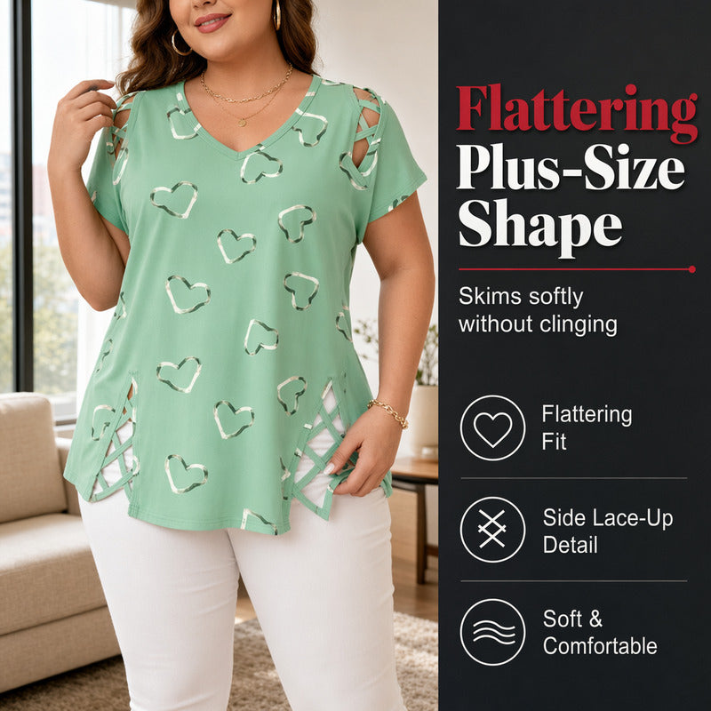 ⏰Damen Lässiges V-Ausschnitt Kurzarm T-Shirt