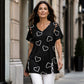 ⏰Damen Lässiges V-Ausschnitt Kurzarm T-Shirt