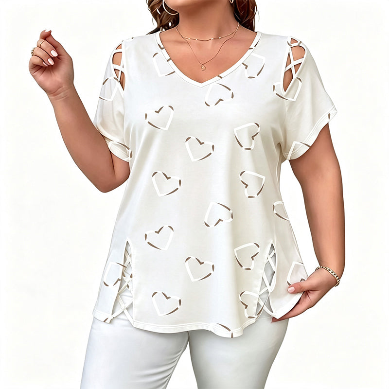 ⏰Damen Lässiges V-Ausschnitt Kurzarm T-Shirt