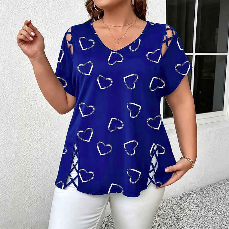 ⏰Damen Lässiges V-Ausschnitt Kurzarm T-Shirt