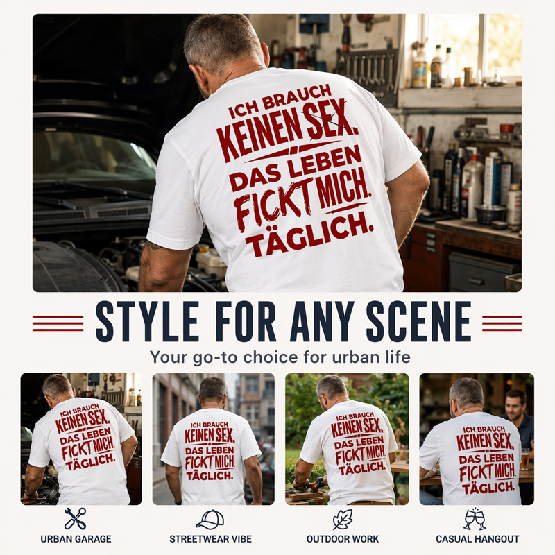 Herren T-Shirt mit witzigem deutschen Spruch