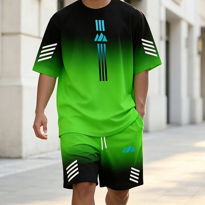 📢📢40% RABATT !!⏰Herren Sommer T-Shirt & Shorts Zweiteiler-Set
