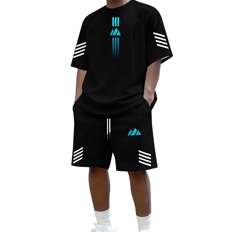 📢📢40% RABATT !!⏰Herren Sommer T-Shirt & Shorts Zweiteiler-Set