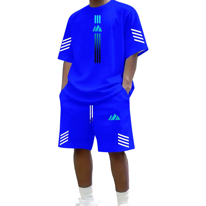📢📢40% RABATT !!⏰Herren Sommer T-Shirt & Shorts Zweiteiler-Set