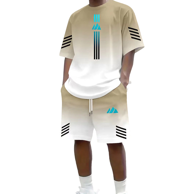 📢📢40% RABATT !!⏰Herren Sommer T-Shirt & Shorts Zweiteiler-Set