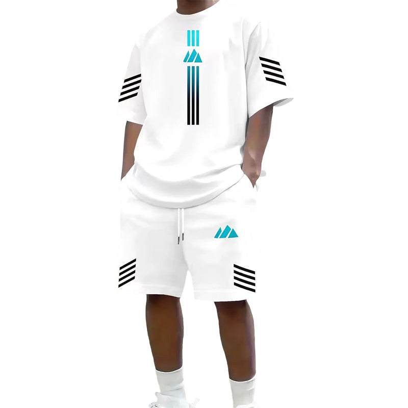 📢📢40% RABATT !!⏰Herren Sommer T-Shirt & Shorts Zweiteiler-Set