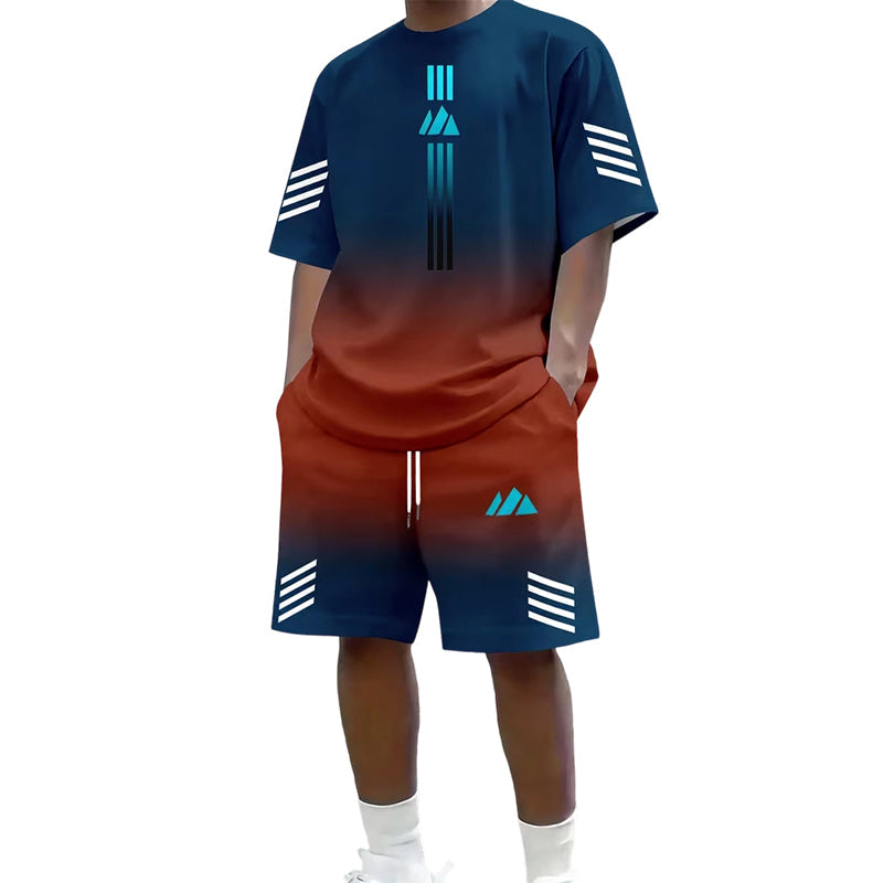 📢📢40% RABATT !!⏰Herren Sommer T-Shirt & Shorts Zweiteiler-Set