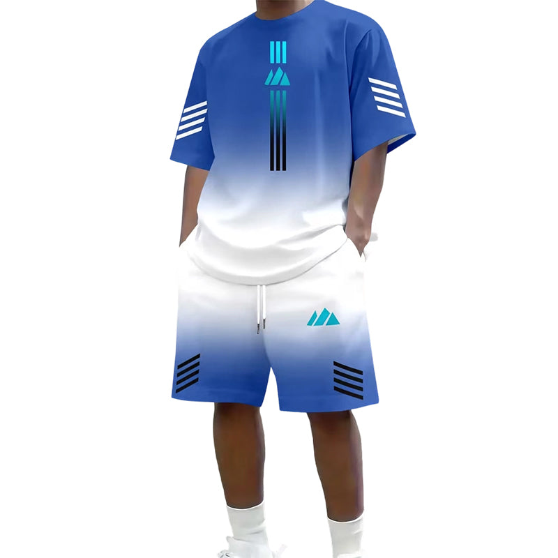 📢📢40% RABATT !!⏰Herren Sommer T-Shirt & Shorts Zweiteiler-Set