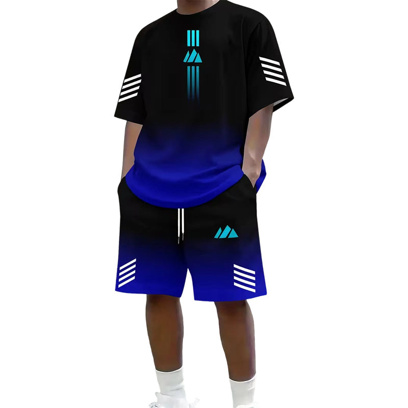 📢📢40% RABATT !!⏰Herren Sommer T-Shirt & Shorts Zweiteiler-Set