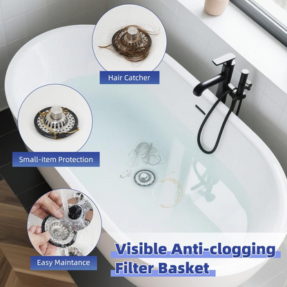 🧺 Edelstahl-Küchenspülen-Sieb – Rostfrei, geeignet für Küche & Bad – Fängt Schmutz zuverlässig auf
