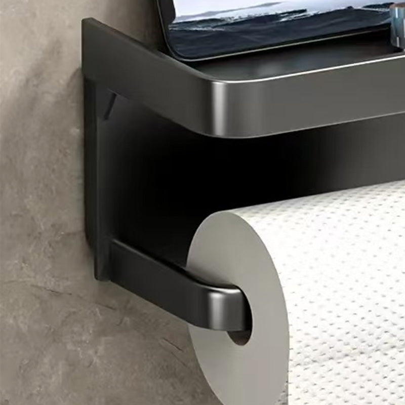 Wandmontierter Toilettenpapierhalter mit Ablage