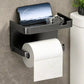 Wandmontierter Toilettenpapierhalter mit Ablage