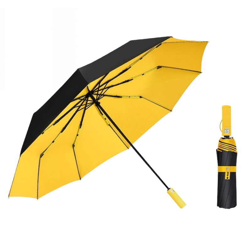 ☂️  Großer automatischer Sonne- & Regenschirm – 3-fach Automatik, windfest & UPF 50+ – Extra großes Dach (Ø 105–125 cm) – Ideal für Pendler & Familien ✨