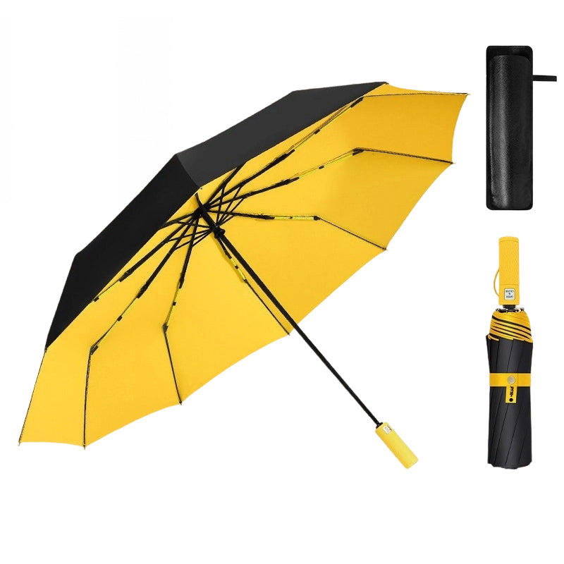 ☂️  Großer automatischer Sonne- & Regenschirm – 3-fach Automatik, windfest & UPF 50+ – Extra großes Dach (Ø 105–125 cm) – Ideal für Pendler & Familien ✨