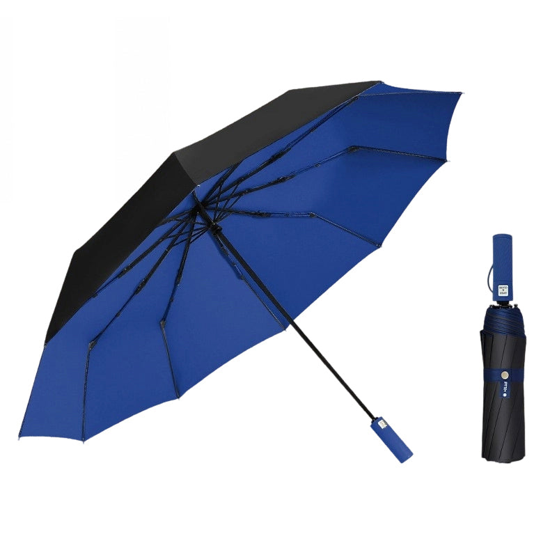 ☂️  Großer automatischer Sonne- & Regenschirm – 3-fach Automatik, windfest & UPF 50+ – Extra großes Dach (Ø 105–125 cm) – Ideal für Pendler & Familien ✨