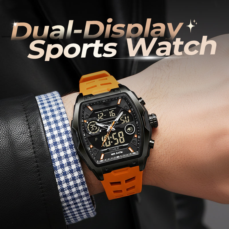 ⌚ 50% RABATT!✨ Herren Dual-Display Sportuhr mit Leuchtzifferblatt 🏃