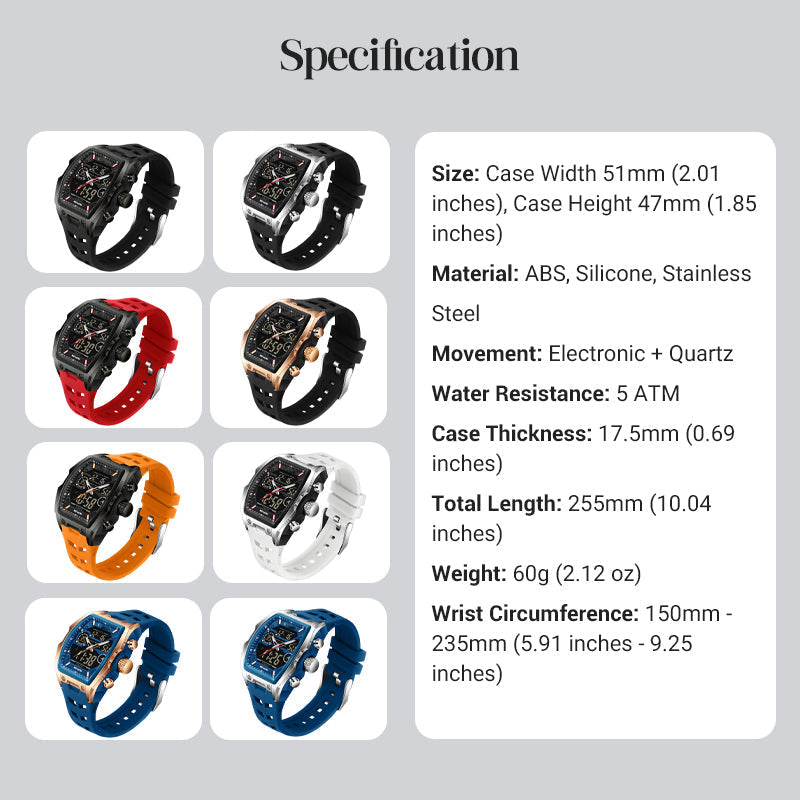 ⌚ 50% RABATT!✨ Herren Dual-Display Sportuhr mit Leuchtzifferblatt 🏃