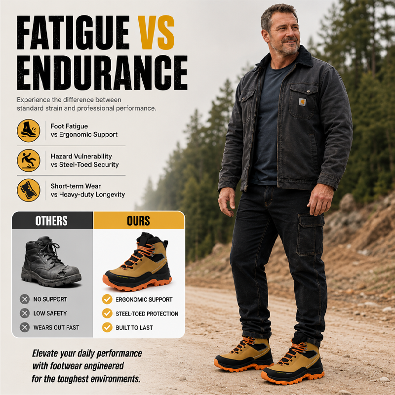👟 50% RABATT! 🏗️ Sicherheitsschuhe mit Stahlkappe & Durchstichschutz – Mesh + Kunstleder, rutschfeste Sohle – Ideal für Baustelle & Werkstatt 💪