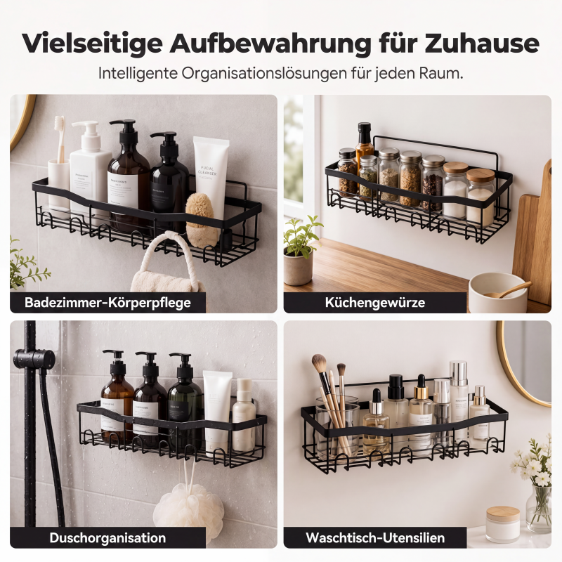 Bohrfreies Badezimmerregal-Set