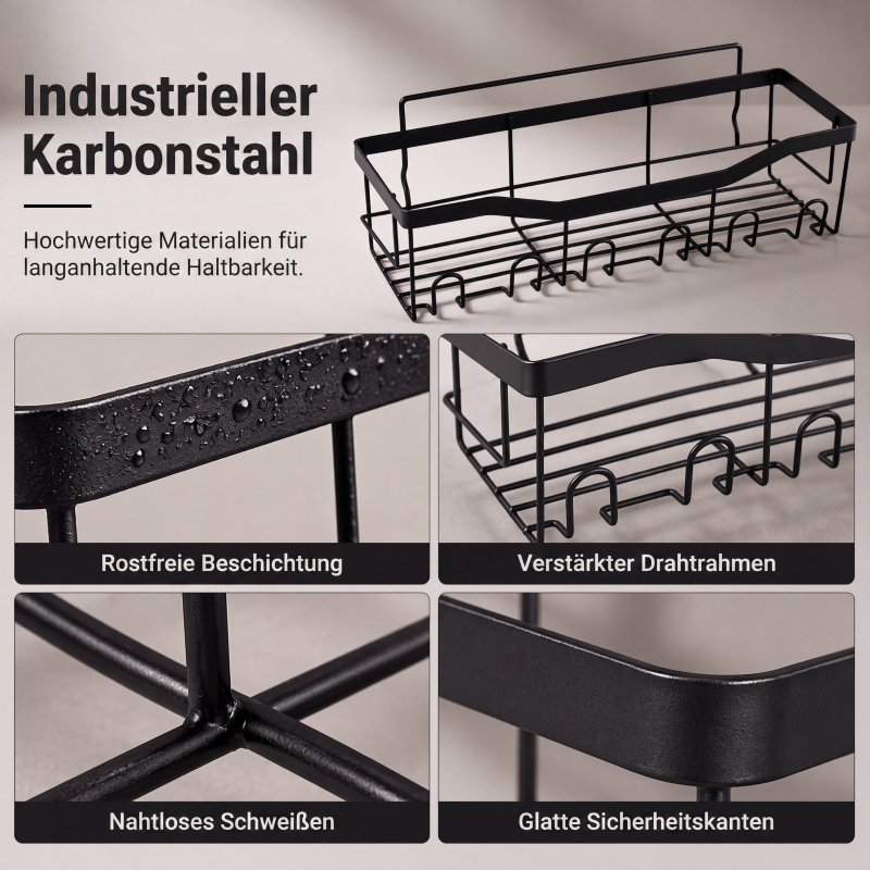 Bohrfreies Badezimmerregal-Set