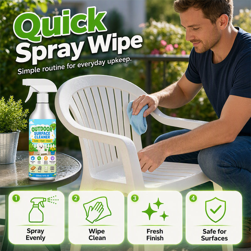 🧼 KAUFE 2, ERHALTE 1 GRATIS! 🏠 Multi-Oberflächen Terrassenreiniger – Entfernt Moos, Schmutz & Flecken – Ideal für Stein, Holz & Fliesen im Außenbereich 🌿