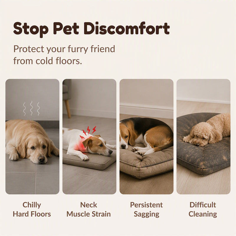 🛏️ Gepolsterte, waschbare Hundematte – Weich, warm & vielseitig – Ideal für Hunde & Katzen – für alle Jahreszeiten ✨