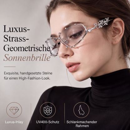 Schicke Damen-Sonnenbrille mit Strasssteinen