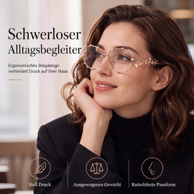 Schicke Damen-Sonnenbrille mit Strasssteinen