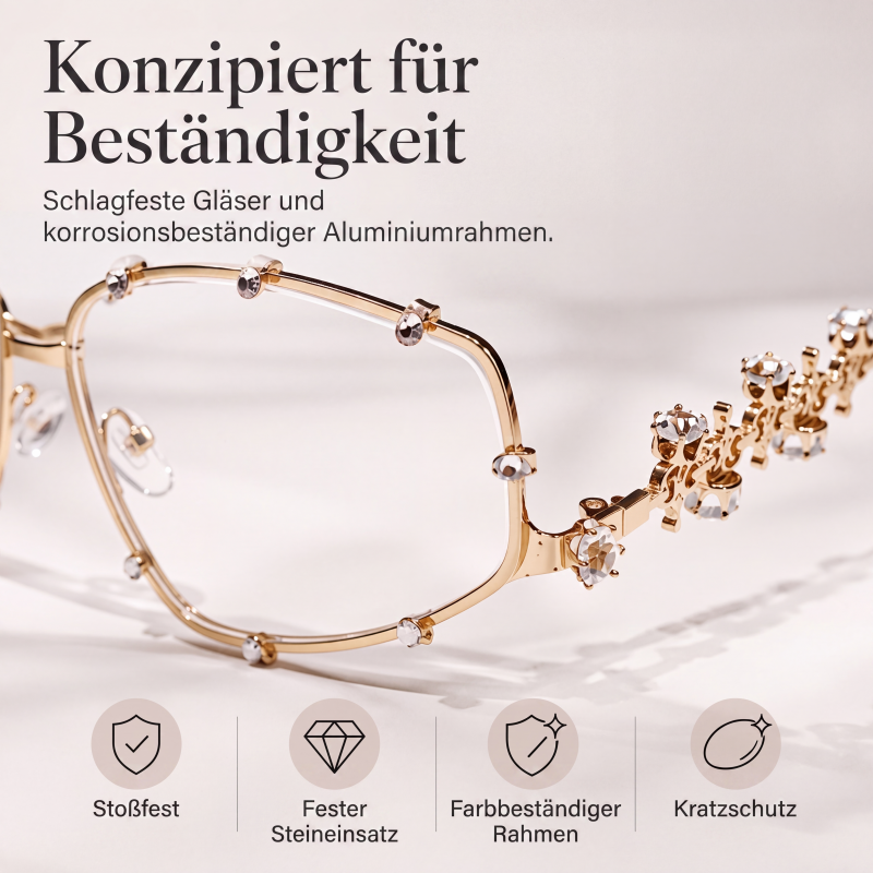 Schicke Damen-Sonnenbrille mit Strasssteinen