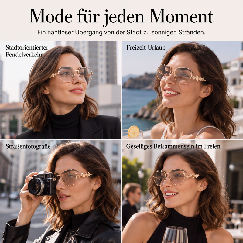 Schicke Damen-Sonnenbrille mit Strasssteinen