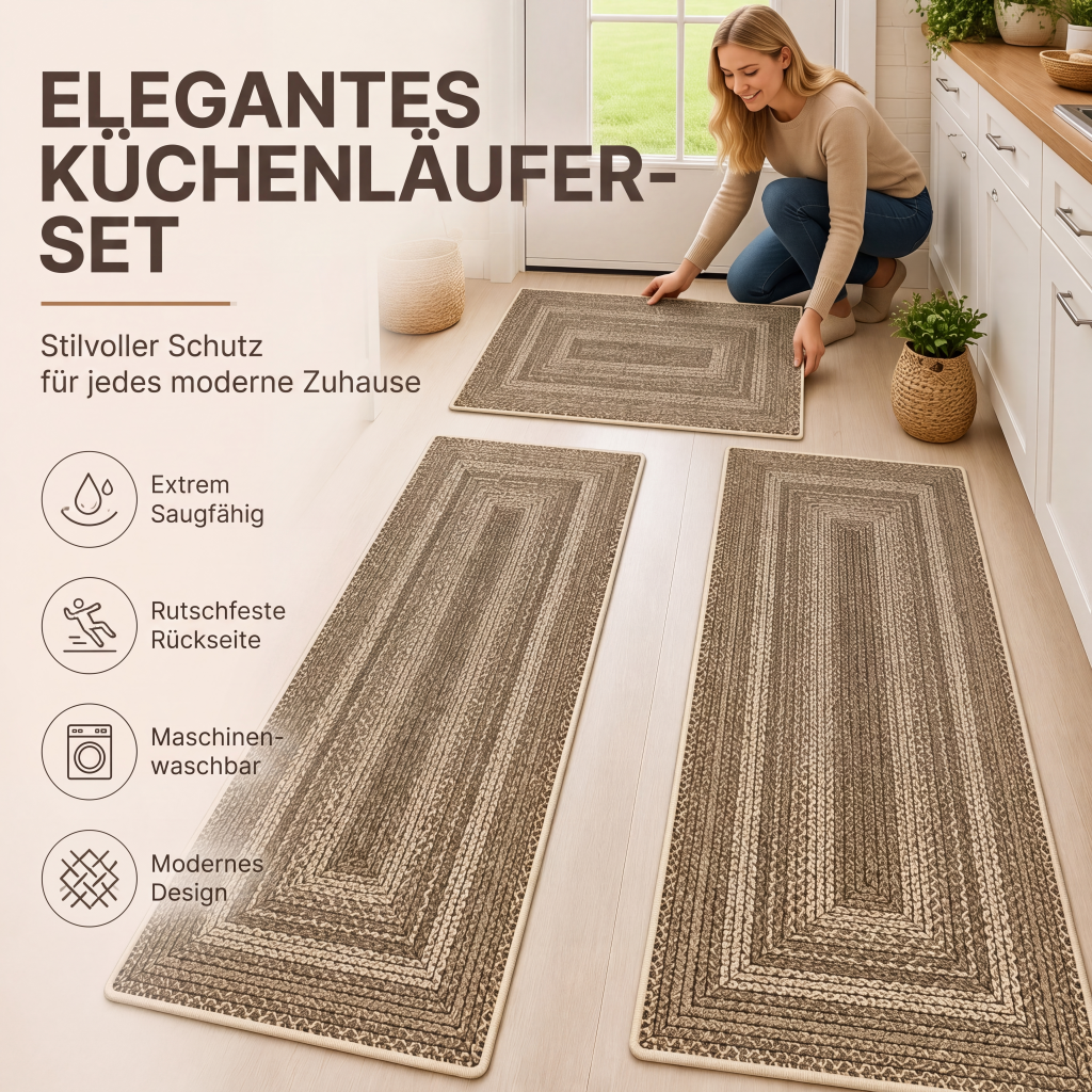 Elegante gewebte Läuferteppich