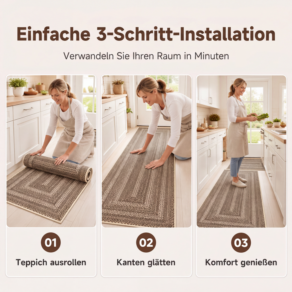 Elegante gewebte Läuferteppich