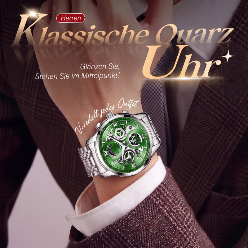 Klassische Quarzuhr für Herren🕰️