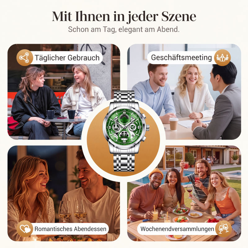Klassische Quarzuhr für Herren🕰️