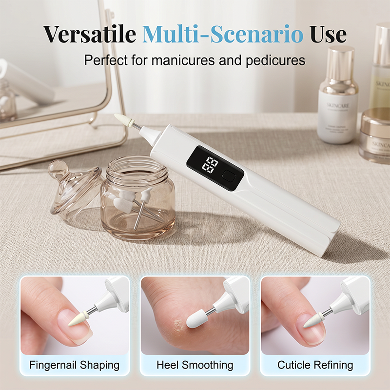 💅 Professionelles Elektrisches Nagelfräser-Set – Wechselköpfe, LED-Anzeige & Präzision – Maniküre und Pediküre zu Hause 🏠