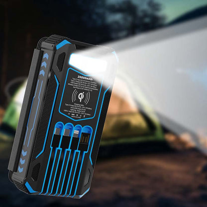 🔋 50% RABATT! ☀️ Solar-Powerbank 20000mAh mit LED-Taschenlampe – Solarladefunktion, hohe Kapazität & helles Licht – Ideal für Outdoor, Camping & Notfälle 🔦
