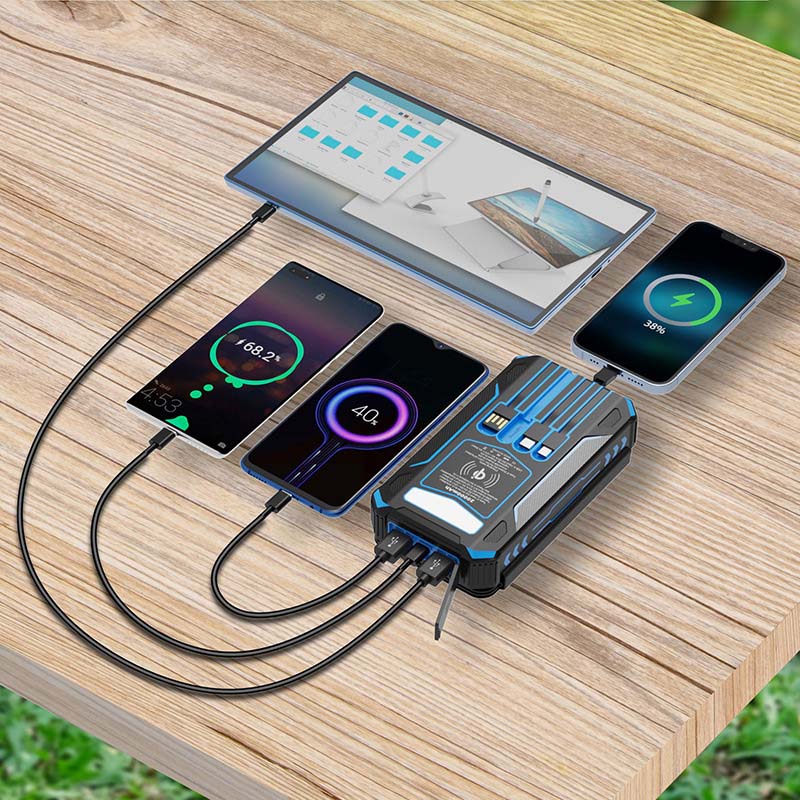 🔋 50% RABATT! ☀️ Solar-Powerbank 20000mAh mit LED-Taschenlampe – Solarladefunktion, hohe Kapazität & helles Licht – Ideal für Outdoor, Camping & Notfälle 🔦