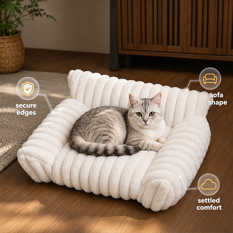 🛋️ 50% RABATT! 🐾 Gemütliches Sofa-Haustierbett – Weich, stützend & kuschelig – Perfekt für Hunde & Katzen zum Entspannen im Wohnzimmer ✨