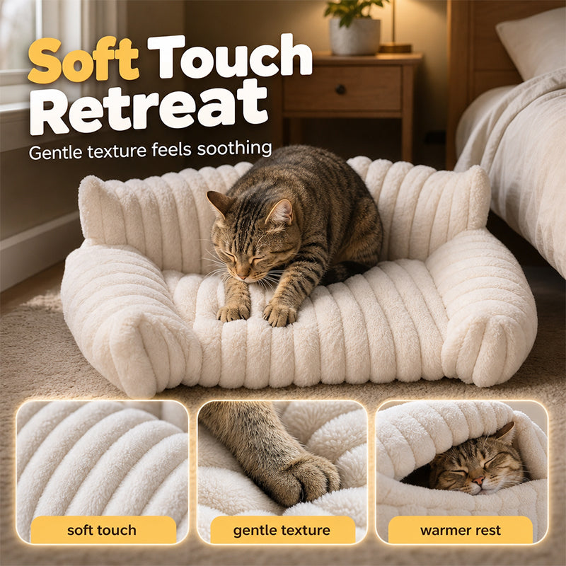 🛋️ 50% RABATT! 🐾 Gemütliches Sofa-Haustierbett – Weich, stützend & kuschelig – Perfekt für Hunde & Katzen zum Entspannen im Wohnzimmer ✨