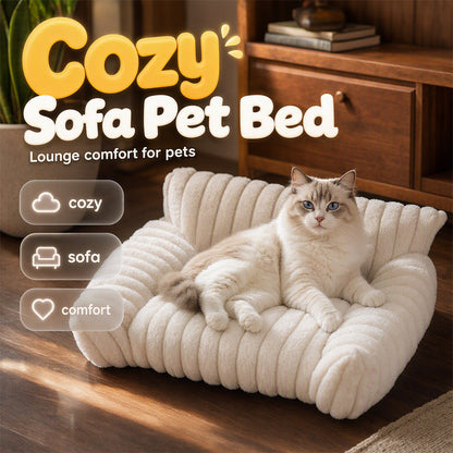 🛋️ 50% RABATT! 🐾 Gemütliches Sofa-Haustierbett – Weich, stützend & kuschelig – Perfekt für Hunde & Katzen zum Entspannen im Wohnzimmer ✨