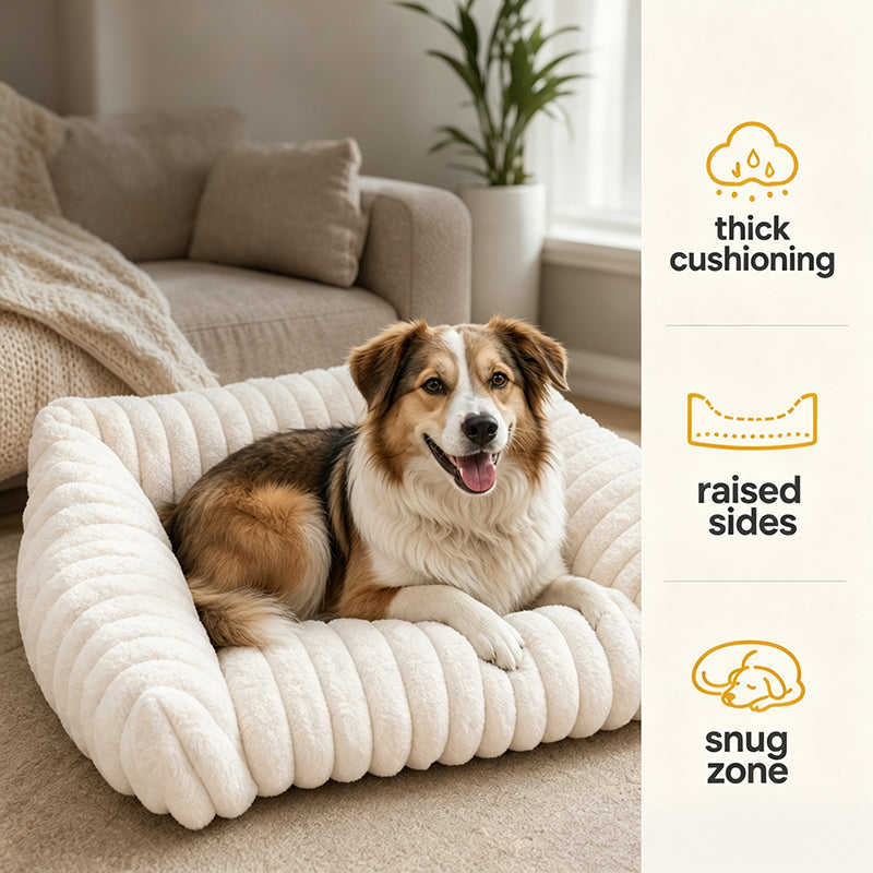 🛋️ 50% RABATT! 🐾 Gemütliches Sofa-Haustierbett – Weich, stützend & kuschelig – Perfekt für Hunde & Katzen zum Entspannen im Wohnzimmer ✨