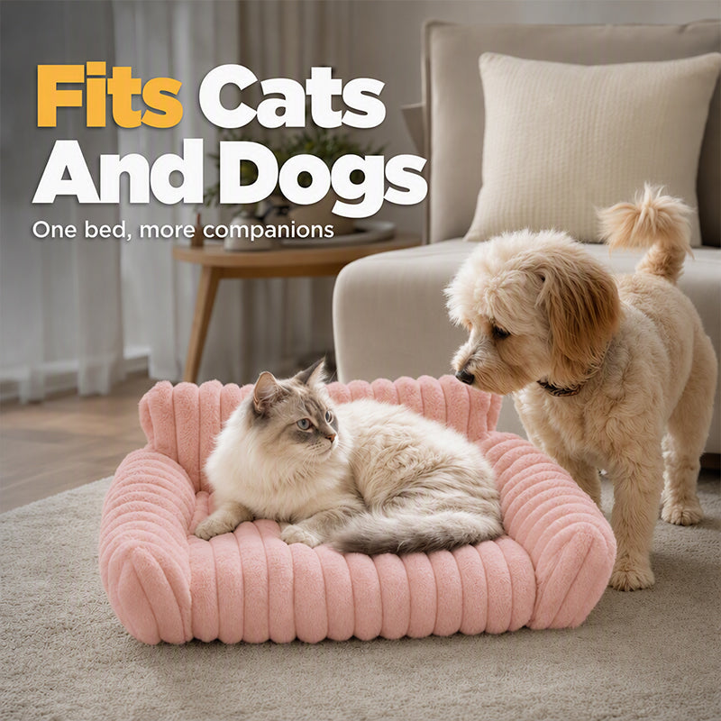 🛋️ 50% RABATT! 🐾 Gemütliches Sofa-Haustierbett – Weich, stützend & kuschelig – Perfekt für Hunde & Katzen zum Entspannen im Wohnzimmer ✨
