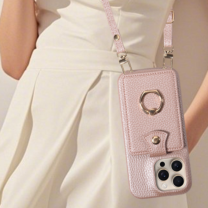 👜🔒 Crossbody-Geldbörsen-Handyhülle – RFID-Schutz, Fächergeldbörse, abnehmbarer Riemen & Litschi-Muster PU-Leder. Über 19.362 stilvolle & sichere Träger!✨