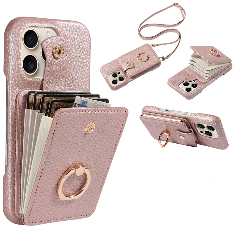 👜🔒 Crossbody-Geldbörsen-Handyhülle – RFID-Schutz, Fächergeldbörse, abnehmbarer Riemen & Litschi-Muster PU-Leder. Über 19.362 stilvolle & sichere Träger!✨